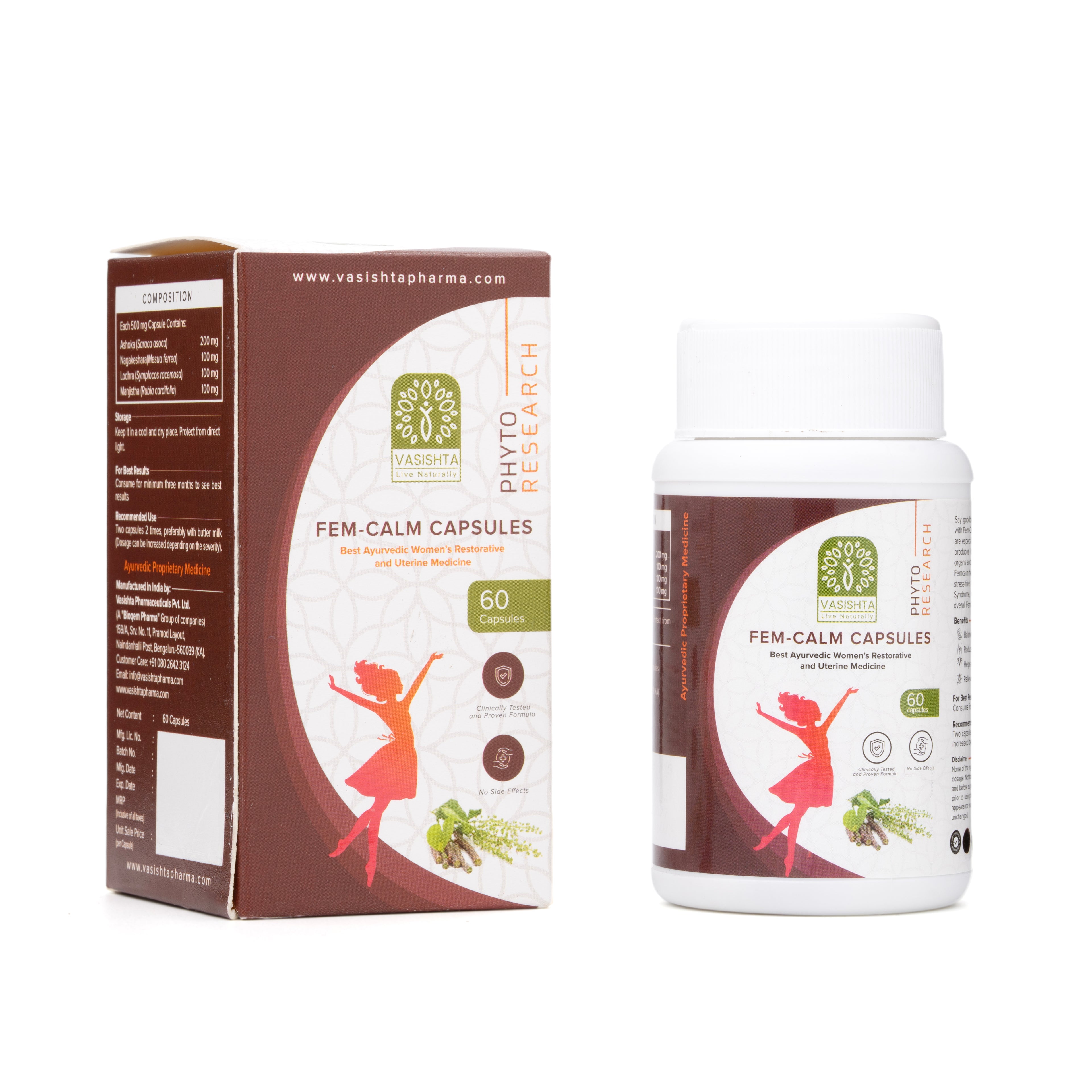 Vasishta Fem-Calm 60 Capsules