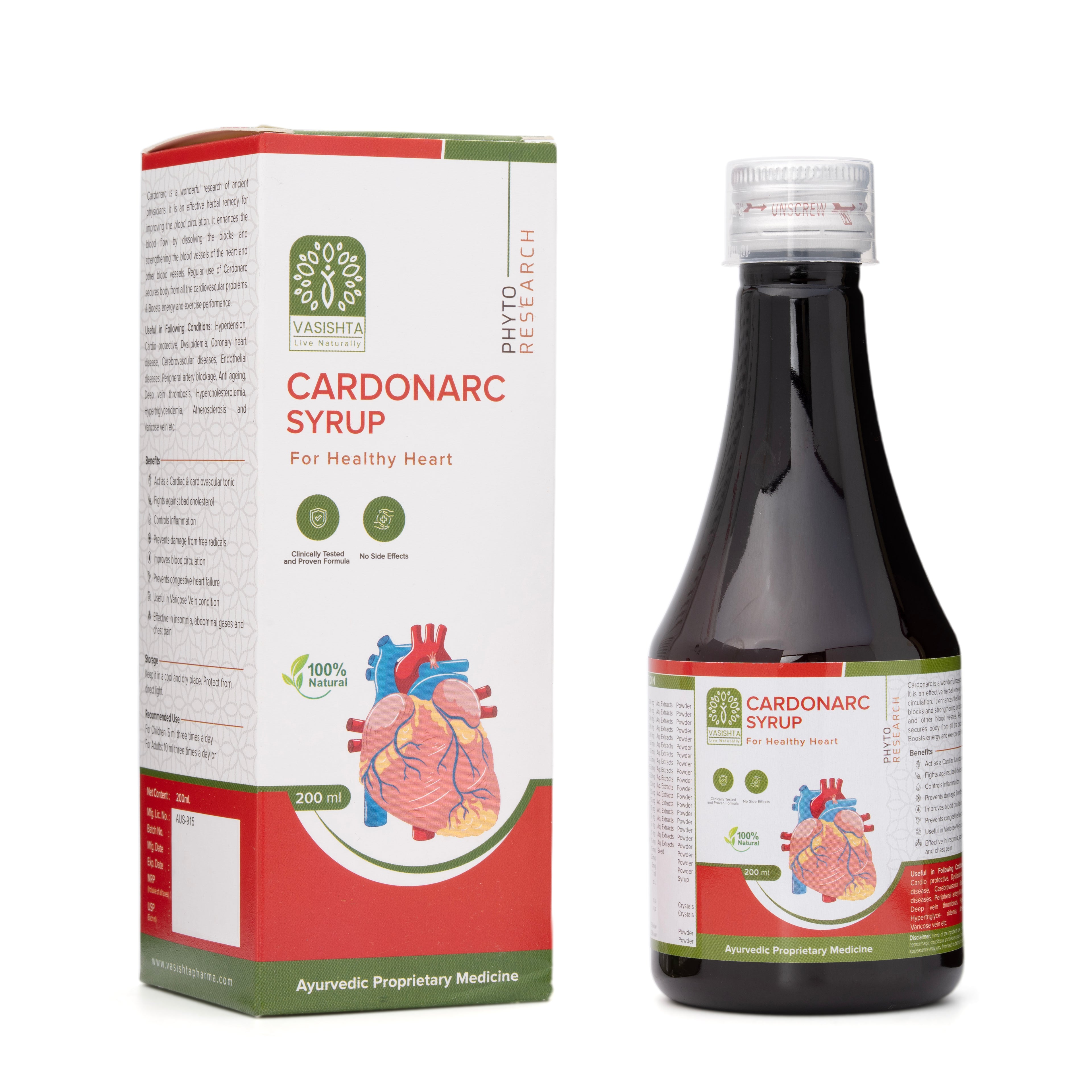 Vasishta Cardonarc Syrup 200Ml