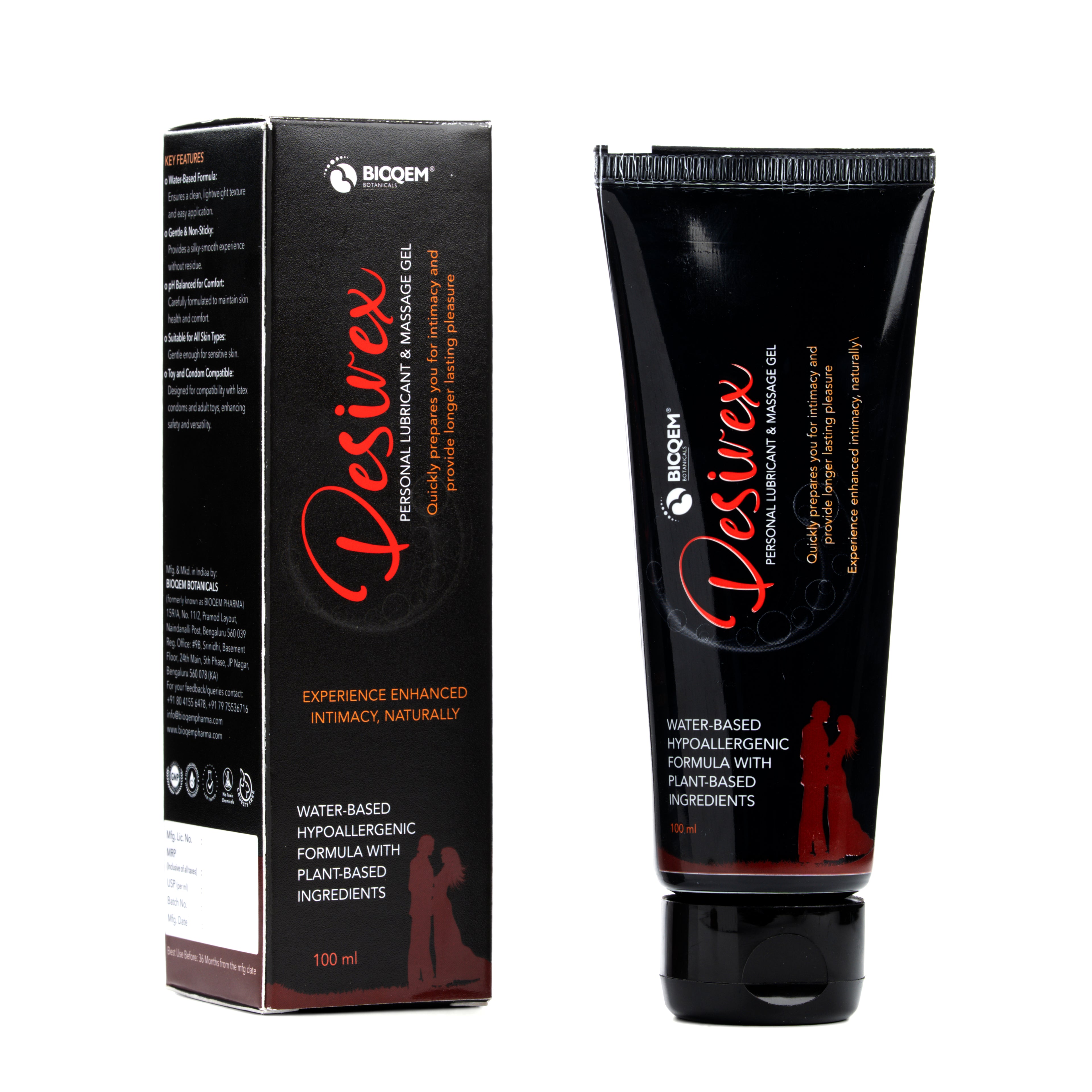 BioQem Desirex Gel 100ml- Personal Lubricant & Massage Gel